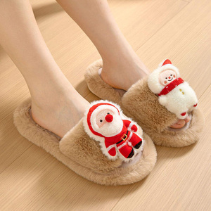Chaussons d'hiver pour adultes, à bout ouvert, moelleux, confortables et antidérapants, pour femmes. - Product Image 6