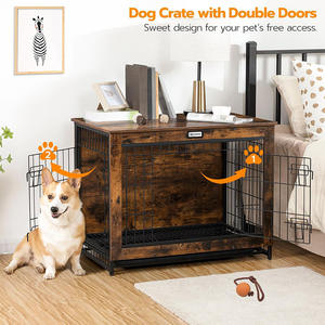 Orta ve Küçük Boy Köpekler İçin Güçlendirilmiş Ahşap Köpek Kafesi, Teddy Köpek Teli Kafesi, Köpek Kulübesi Boyutları Özelleştirilebilir - Product Image 2