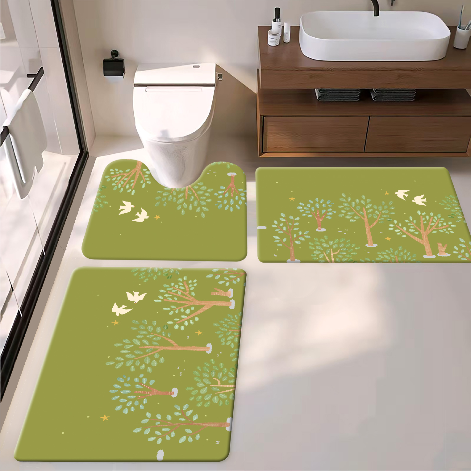 Imprimé botanique minimaliste frais de feuilles et d'herbes