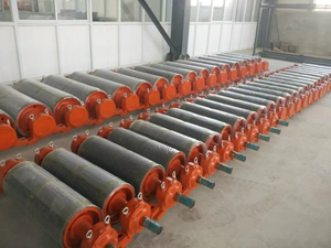 Rubber Carrying <strong>Idler</strong> Electric <strong>Roller</strong> And Belt Steel Drum Tail Pulley Conveyor For Sale - Product Image 4