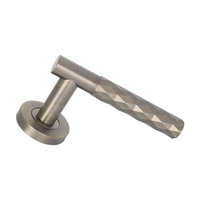 Poignée de porte à levier moleté en acier inoxydable multi-finitions ZEJING ISO9001, poignées de porte pour portes intérieures en bois