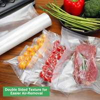 Sacs sous vide pour aliments en nylon gaufré personnalisés, grands, transparents, texturés, en rouleau, pour l'emballage
