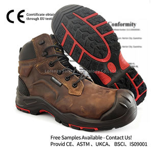 Кожаные защитные ботинки со стальным носком, водонепроницаемые, устойчивые к проколам, для работы на нефтяных месторождениях, лесозаготовках и строительных площадках - Product Image 2