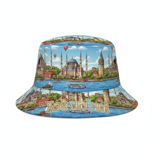 Cappello a Secchiello in Pelle con Logo Personalizzato Stampato, Souvenir Turistico di <span class=keywords><strong>Istanbul</strong></span>, Turchia, Vendita all'Ingrosso - Product Image 6