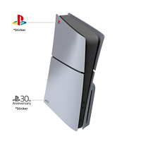 Édition Limitée Façades de Remplacement Grises Personnalisées avec Skin Logo et Autocollant 30ème Anniversaire, Coque de Protection en ABS pour Console PS5 Slim