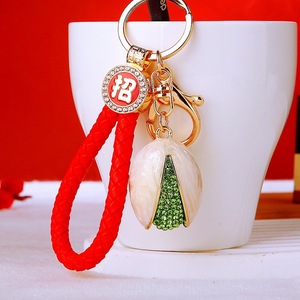 Llavero de lujo con diamantes, llavero de <span class=keywords><strong>comida</strong></span>, llavero de pistacho realista con incrustaciones de diamantes de imitación, accesorios, dijes para bolso, colgante, regalo para mujer - Product Image 3