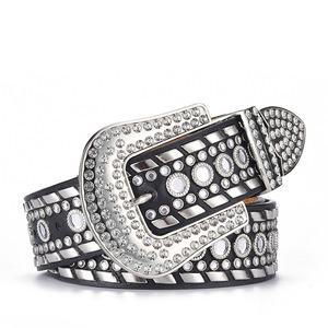 Cinturones <span class=keywords><strong>de</strong></span> Mujer <span class=keywords><strong>con</strong></span> Decoración <span class=keywords><strong>de</strong></span> <span class=keywords><strong>Diamantes</strong></span>, Cinturón Vaquero Occidental <span class=keywords><strong>de</strong></span> <span class=keywords><strong>Diseño</strong></span> Brillante para Hombre, Estilo Clásico Unisex, Moderno para Adultos - Product Image 1