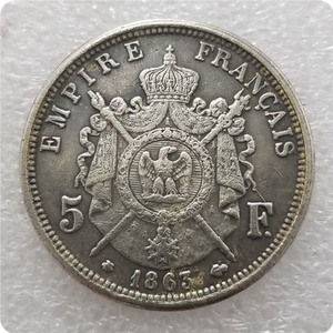 Pièces <span class=keywords><strong>de</strong></span> monnaie commémoratives <span class=keywords><strong>de</strong></span> style antique <span class=keywords><strong>de</strong></span> 5 francs <span class=keywords><strong>de</strong></span> <span class=keywords><strong>France</strong></span> 1861-1866, cadeaux, décoration <span class=keywords><strong>de</strong></span> la maison - Product Image 4