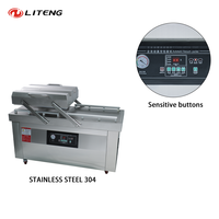 Scelleuse sous vide électrique double chambre LITENG DZ-500/2SA 600 mm, semi-automatique, haute productivité, pour boîtes alimentaires, films et feuilles d'aluminium