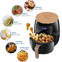 Friteuse à air électronique intelligente 6L grande capacité, sans fumée, machine à frites multifonction automatique spéciale pour la cuisine