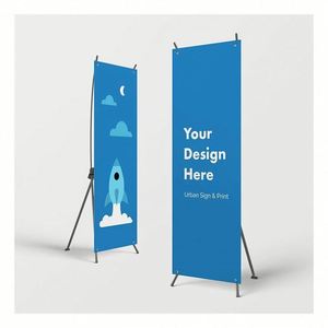 Soportes para Pancartas Tipo X, Soporte de Exhibición para Pancartas Promocionales, Pancarta Publicitaria Reforzada con Trípode Ajustable - Product Image 1