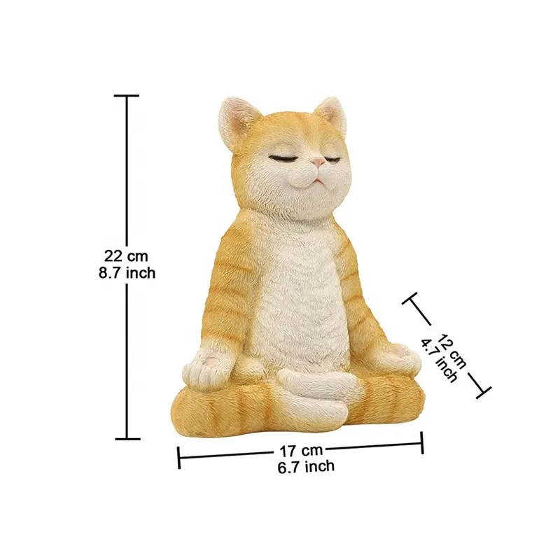 Tượng Mèo Thiền Phổ Biến Tượng Phật Thiền Yoga Tượng Vườn Mèo