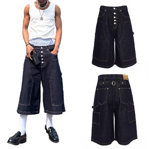 Haute qualité Denim fil à coudre taille moyenne décontracté jean droit <span class=keywords><strong>Paris</strong></span> boucle Original vache lavé outillage bois tanins coupe tissé - Product Image 1