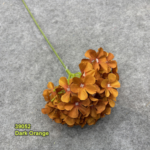 Rama de Flor de Hortensia Artificial de Seda de Color Oscuro Otoñal de 18 cm de Diámetro, con Tallo Único, para Decoración del Hogar <span class=keywords><strong>y</strong></span> Bodas - Product Image 6