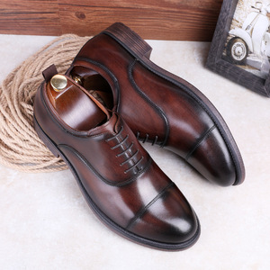 Chaussures de ville et Richelieu en cuir pour hommes, Bottes Chelsea, Chaussures de mariage, Bottes pour hommes, Chaussures brogues pour hommes - Product Image 3