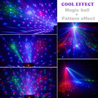 Mini projecteur laser LED à commande vocale, auto-propulsé, stroboscopique, pour scène, discothèque, bar, karaoké, fête familiale, rouge, vert
