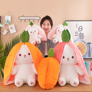 New dâu tây củ cải biến đổi thỏ Thú nhồi bông đồ chơi mềm <span class=keywords><strong>Plush</strong></span> Bunny Búp bê đồ chơi ngủ Gối quà tặng - Product Image 5