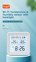 Capteur de température et d'humidité WiFi Tuya Mini avec écran LCD, compatible avec les appareils de maison intelligente Alexa