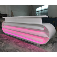 Mostrador de Recepción Comercial, Mostrador de Caja, Diseño de Lujo, Estilo Integral, Mesa Frontal para Oficina, Hotel, Centro Médico, Centro de Estética