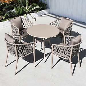 Juego de Mesas y Sillas de Comedor Modernas Nórdicas y Duraderas para Exteriores, para Patio, Jardín, Villa, Terraza, Cafetería - Product Image 3