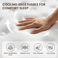 Matelas enroulable de qualité supérieure, taille King, en tissu tricoté, pliable, système de literie gain de place