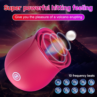Sexspielzeug Rosen-Dildo Vibrator 10 Saug- und Vibrationsmodi Klitoris-Nippel-Rosen-Sauger Klitoris-G-Punkt-Vibratoren für Frauen Paare