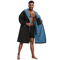 Robe de change imperméable pour adulte, doublure en polaire super douce, coupe-vent, grande taille, pour se changer après la natation et les sports nautiques