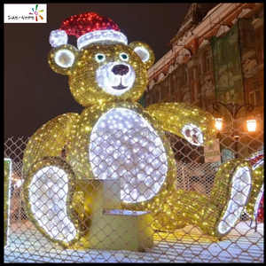 Guirlandes lumineuses de Noël extérieures à LED, motif ours, éclairage décoratif pour rue, mariage - Product Image 1