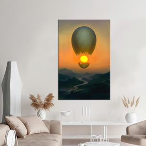 Surreal Hot Air <b>Balloon</b> Canvas Art: Vladimir Kush Style Printed Design,WRAPPED CANVAS - Product Image 3
