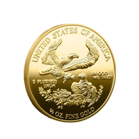 Pièce de monnaie Euro personnalisée Challenge, version mate, 1 oz, 2026, de haute qualité, en métal plaqué or American Eagle, pour cadeau B53B