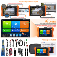 Rsrteng H12-MOVTADHSEF Probador de Cámaras CCTV, Monitor para Cámaras IP 8K, POE+, Coaxial HD, DMM, TDR, OPM, SFP, Medidor de Distancia WiFi