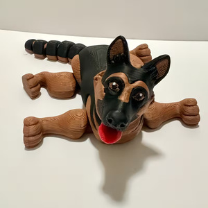 Adorno de escritorio de cachorro de Pastor Alemán simulado en vidrio impreso en 3D, decoración para el hogar, juguete para mascotas, regalo exclusivo transfronterizo - Product Image 2