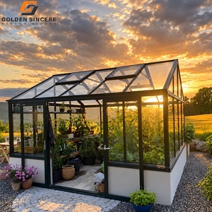 Solarium en verre GS avec base en brique surélevée pour la protection contre la pluie et l'intimité - Product Image 5