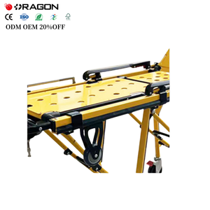 Camilla Plegable de Aleación de Aluminio para Rescate Médico, Carro de Transferencia de Pacientes, Capacidad de 180 kg, Amarillo/Negro - Product Image 3