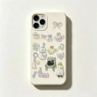Pegatinas 3D de Resina Epoxi con Dibujos Animados, Pegatinas Decorativas Autoadhesivas de Animales y Fantasmas Kawaii para Fundas de Teléfono y Álbumes de Recortes
