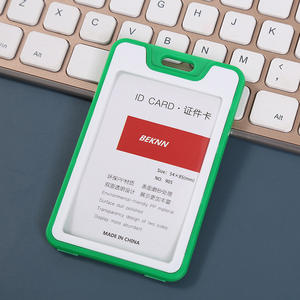 Mode plastique dur couleur travail porte-<span class=keywords><strong>carte</strong></span> d'identité personnel simple face école lanière nom porte-Badge étui sans ficelle - Product Image 5