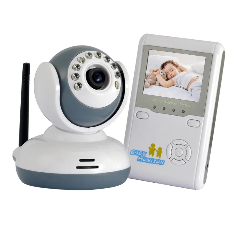 Baby Monitor Video Wireless TFT da 2.4 pollici con fotocamera, grandangolo, supporto TV connect,VOX e Audio bidirezionale