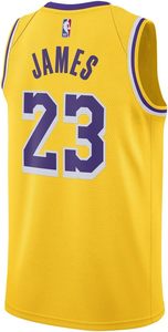 <span class=keywords><strong>Maillot</strong></span> Swingman édition icône en or jaune pour enfants et jeunes de 8 à 20 ans, 100 % polyester, pour James - Product Image 3
