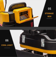 Mainan Excavator Anak 12V12AH 555*2 Bertenaga Baterai dengan Remote Control 2.4G, Plastik ABS, Kendaraan Penggali untuk Anak Usia 2 hingga 4 Tahun