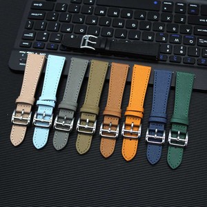 <span class=keywords><strong>Cinturino</strong></span> in pelle di vitello <span class=keywords><strong>Saffiano</strong></span> affusolato con Logo personalizzato con <span class=keywords><strong>cinturino</strong></span> da polso in pelle con motivo incrociato a mano a mano 18/20/22mm - Product Image 3