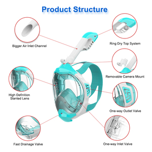 180 Toàn Cảnh Chống Sương Mù Có Thể Tháo Rời Khô Lặn Đầy Đủ Mặt Nạ Cho Bơi - Product Image 4