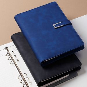 Custom Company Business Gifts PU Leather Hardcover 6 Ring Binder Loose-Leaf A6 <b>Planner</b> A5 Notebook 80 Sheets PVC/Fabric/PP Cover - Product Image 1