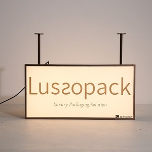 Custom Led <b>Cube</b> Sign <b>Light</b> Box Ceiling Hanging Acrylic Lightbox Signage Coffee Shop Logo <b>Light</b> Box Sign - Product Image 2