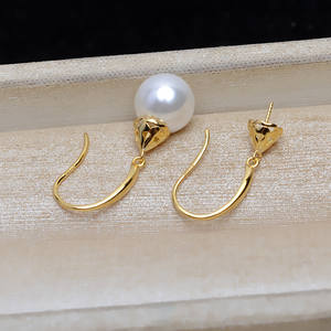 Wenchi S925 Argent Crochet d'oreille Baotou, Perle de 10-12 mm, Perle en forme de pneu, 15971, Accessoires faits main DIY, Composants de bijoux - Product Image 2