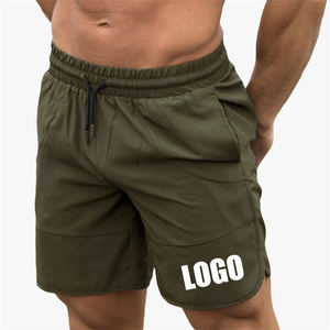 Short de sport noir en spandex avec cordon de serrage et logo personnalisé de haute qualité Short de sport d'entraînement athlétique pour hommes - Product Image 2