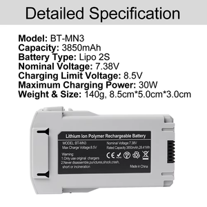 स्टॉक रिचार्जेबल लिथियम पॉलिमर ड्रोन बैटरी के लिए डजी मिनी <span class=keywords><strong>3</strong></span> प्रो/4 प्रो के लिए, डजी मिनी <span class=keywords><strong>3</strong></span> एक्सएंडेंडेड फ्लाइट बैटरी प्लस - Product Image 5