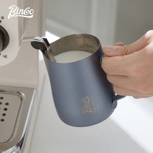 BINCOO – Cuve à <span class=keywords><strong>mousse</strong></span> de <span class=keywords><strong>lait</strong></span> professionnelle en acier inoxydable pour café, 350 ml/600 ml - Product Image 5