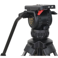 Trépied professionnel Jiepai V6 2026 pour caméscope, robuste, en fibre de carbone, avec verrouillage à un clic, pour tournage de films