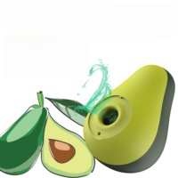Neuer Tragbarer Reise-Mini-Vibrator in Avocado-Form mit Kraftvoller Saugfunktion und Luftimpuls-Stimulation für Frauen
