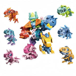 Factory Outlet 6 em 1 Modelos DeformationToys Robot DIY crianças educacionais Assembleia conjunto brinquedos dinossauro - Product Image 1